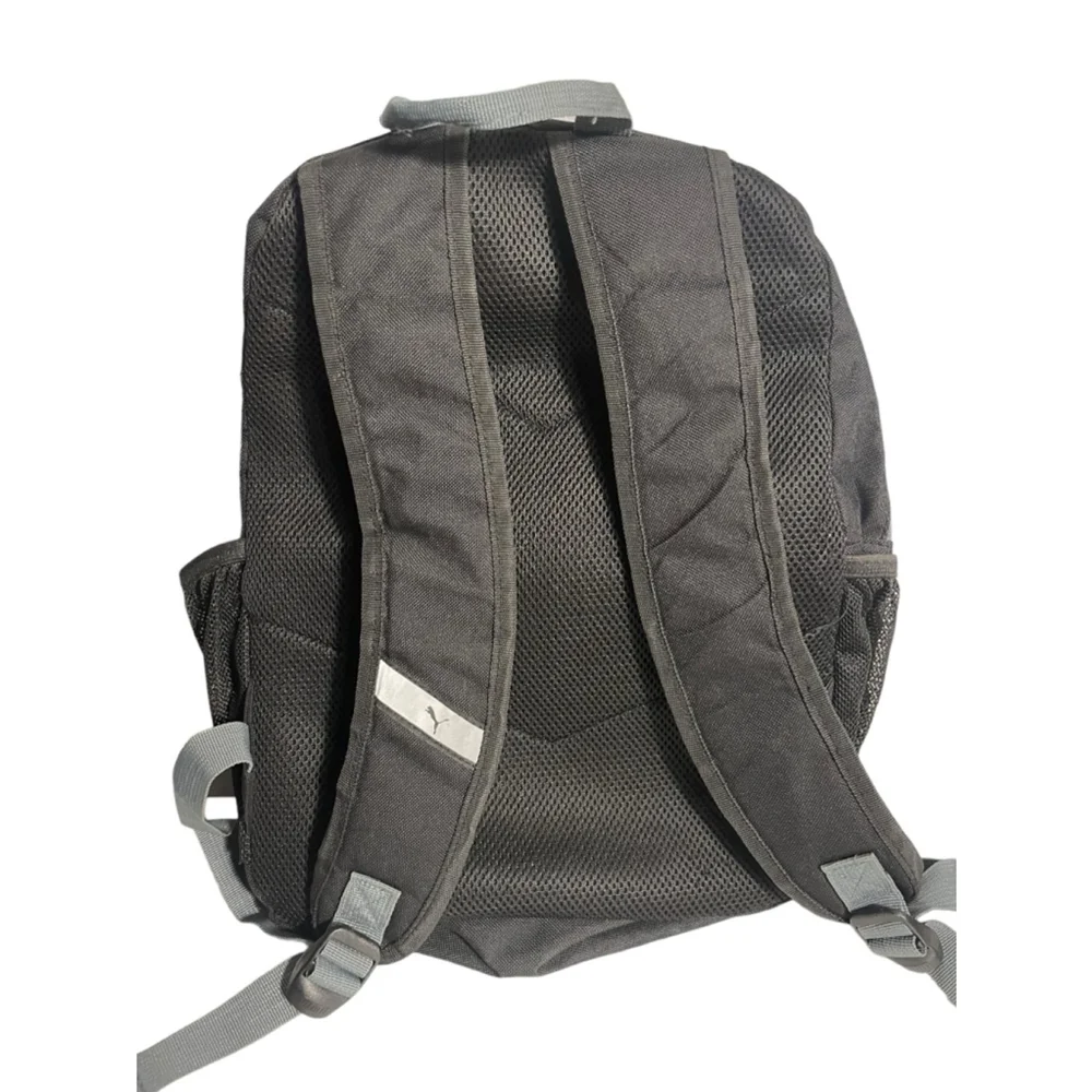 PUMA Wanderer Backpack, Black/Red, gray adjustable straps unisex BTS gym bag